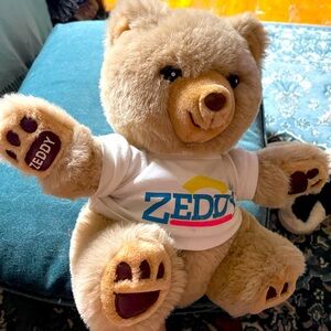 Vintage Zellers Zeddy Teddy Bear Stuffed Plush Toy Canada Canadian Mascot 1980s